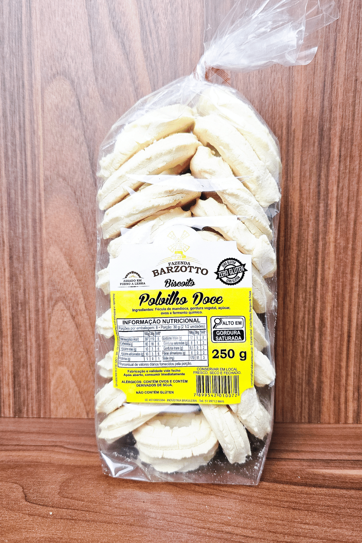 Biscoitos De Polvilho Doce Artesanais Barzotto  250g