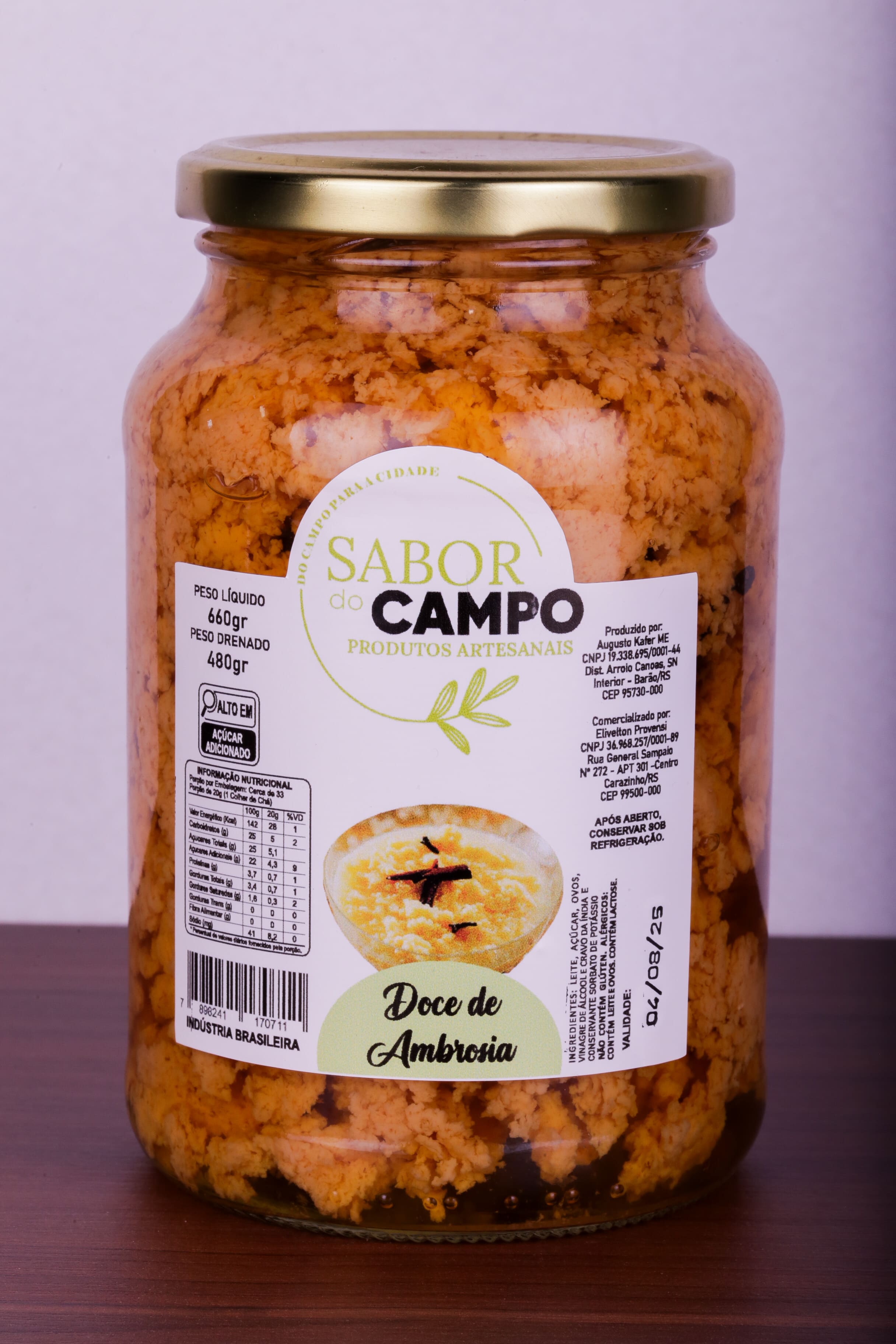 Doce De Ambrosia Sabor do Campo 660g