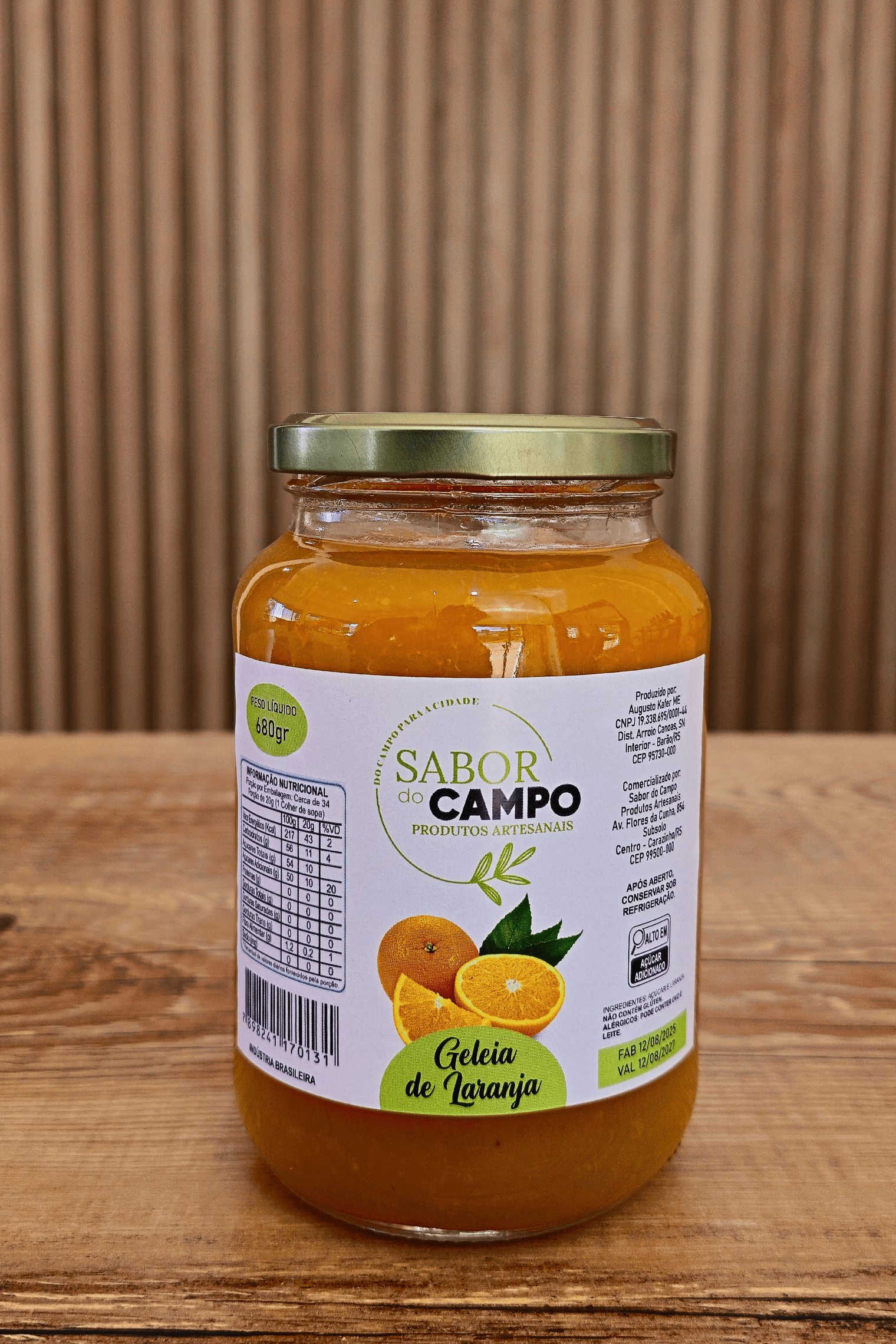 Geleia Artesanal De Laranja 680g