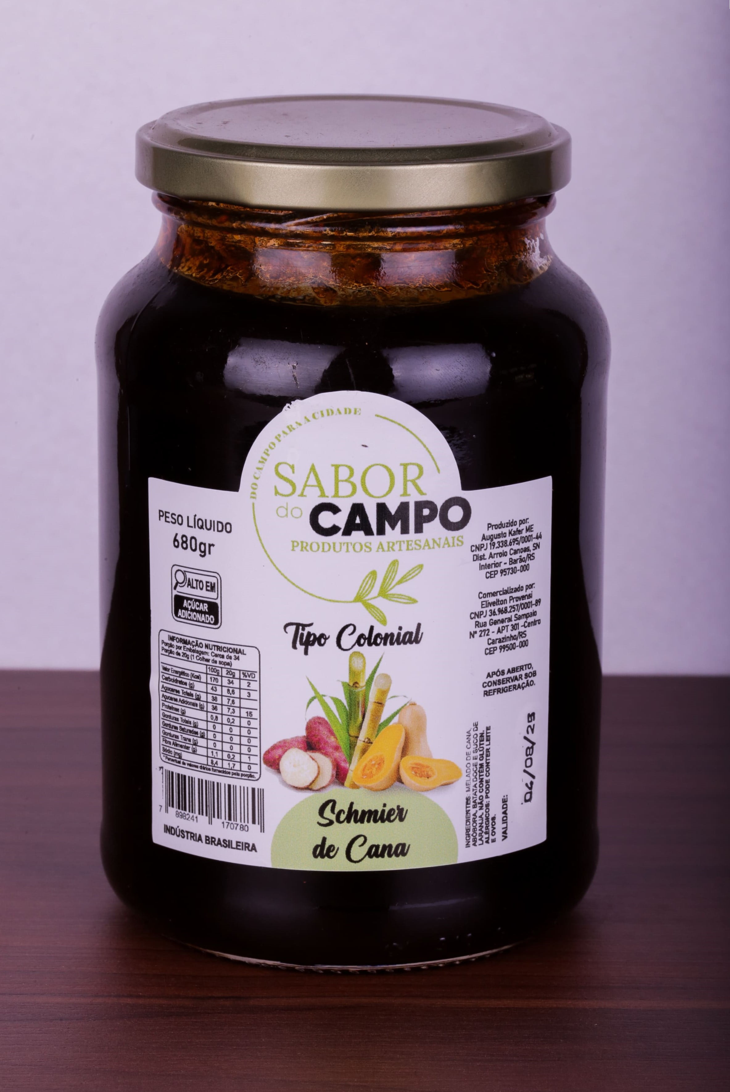 Geleia De Cana (schimier) Sabor do Campo 680g 