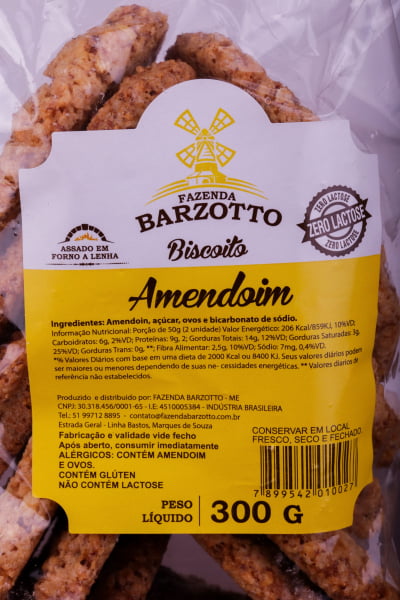 Biscoitos de Amendoim Artesanais Barzotto 300g