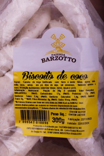 Biscoitos De Coco (Rosquinhas) Artesanais Barzotto 300g