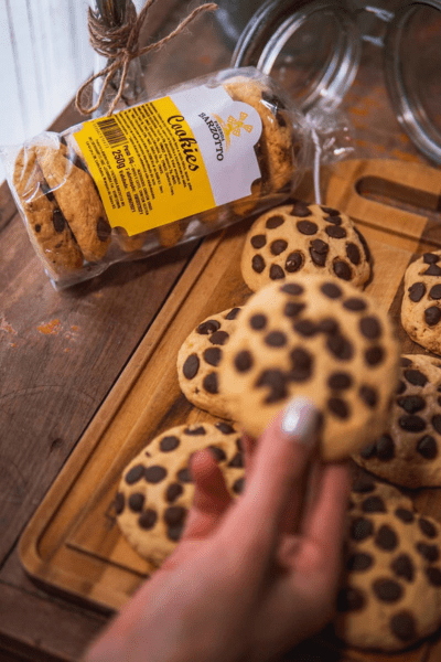 Cookies com Recheio de chocolate Artesanais Barzotto  350g