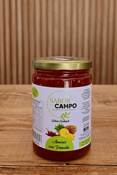 Geleia Artesanal de Abacaxi Com Pimenta Picante 440g 