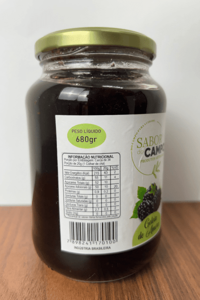 Geleia Artesanal De Amora Sabor do Campo 680g