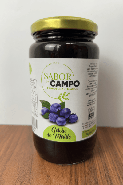 Geleia Artesanal de Mirtilo Sabor do Campo 440g 