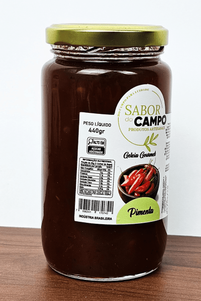 Geleia Artesanal de Pimenta Sabor do Campo Picante 440g 