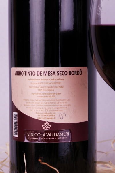  Vinho Tinto Seco Colonial Valdameri Uva Bordô Serra Gaúcha