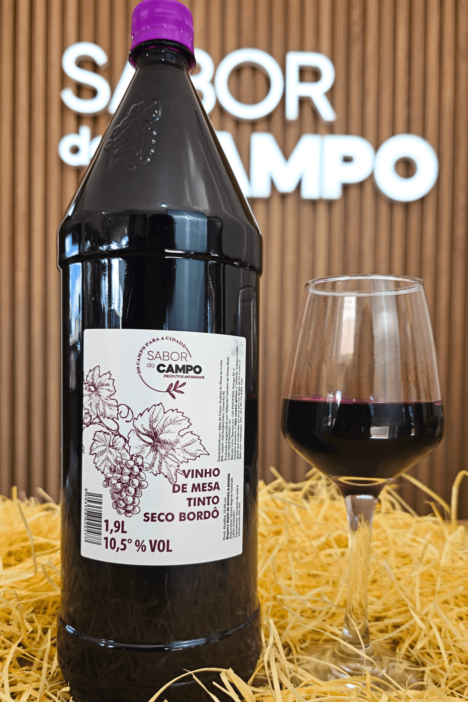  Vinho Tinto Seco Colonial Uva Bordô Serra Gaúcha 1,9l PET